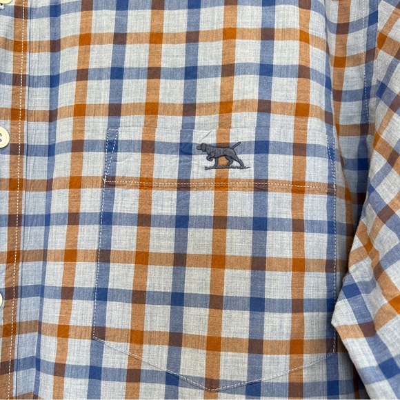 Rodd & Gunn Men’s long Sleeve Button Up Shirt Fall Brown & Blue Plaid Size Large - Picture 3 of 8